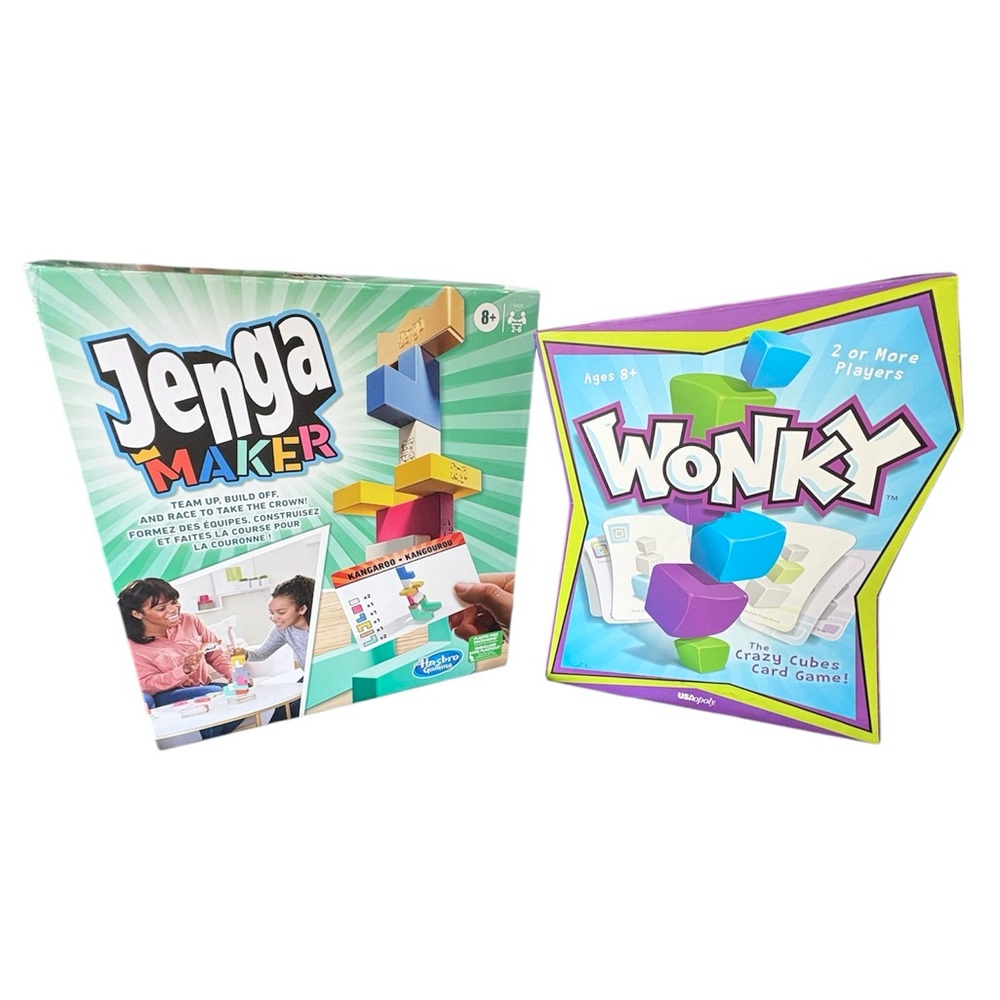 Hasbro Jenga Maker and Wonky Board Games